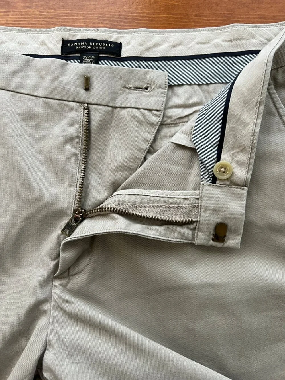 Men's Banana Republic Pants, Dawson Chino, Khaki, 33x32, EC!